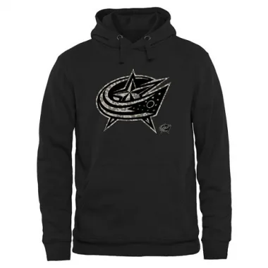 Black Columbus Blue Jackets Rink Warrior Pullover Hoodie - Men's